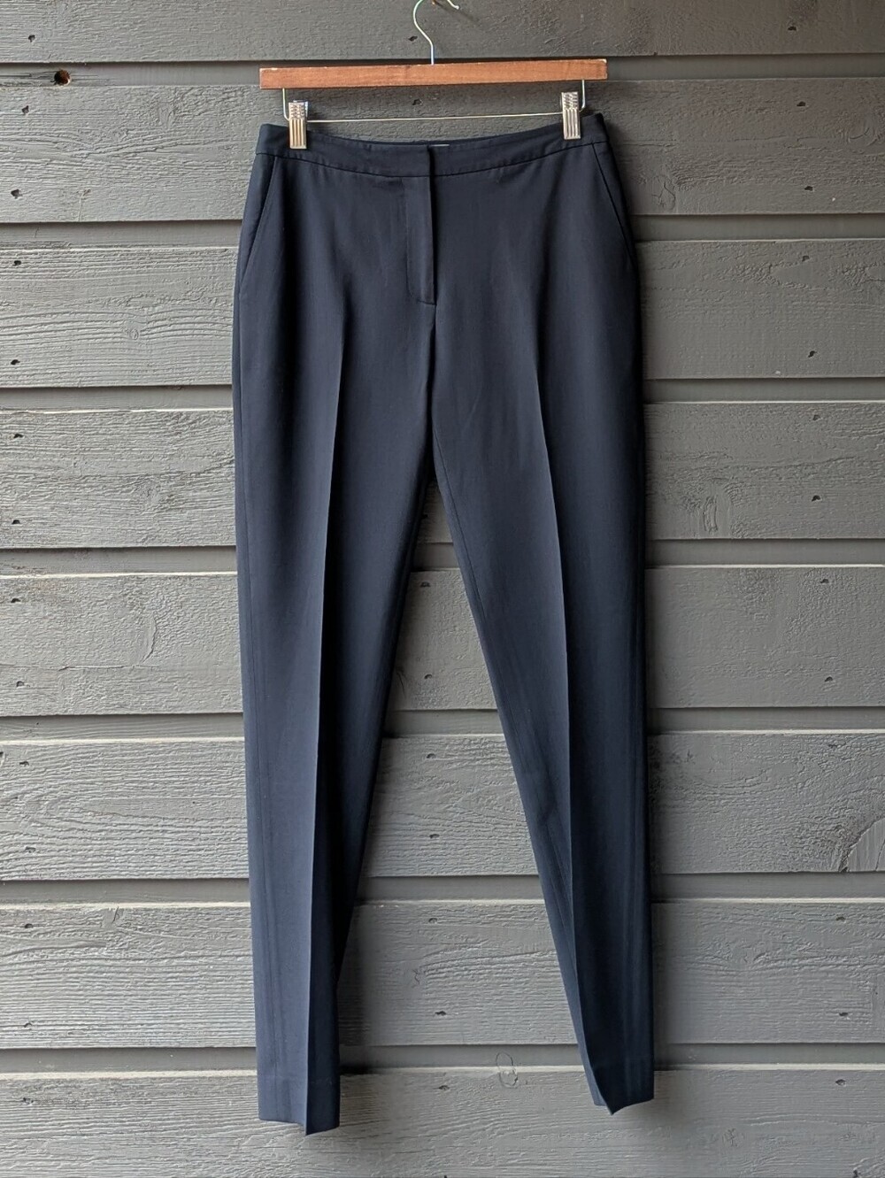 Reiss Black Wool Blend Lee Trousers USA Size 4